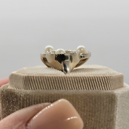 Vintage Pearl Sterling Silver Ring