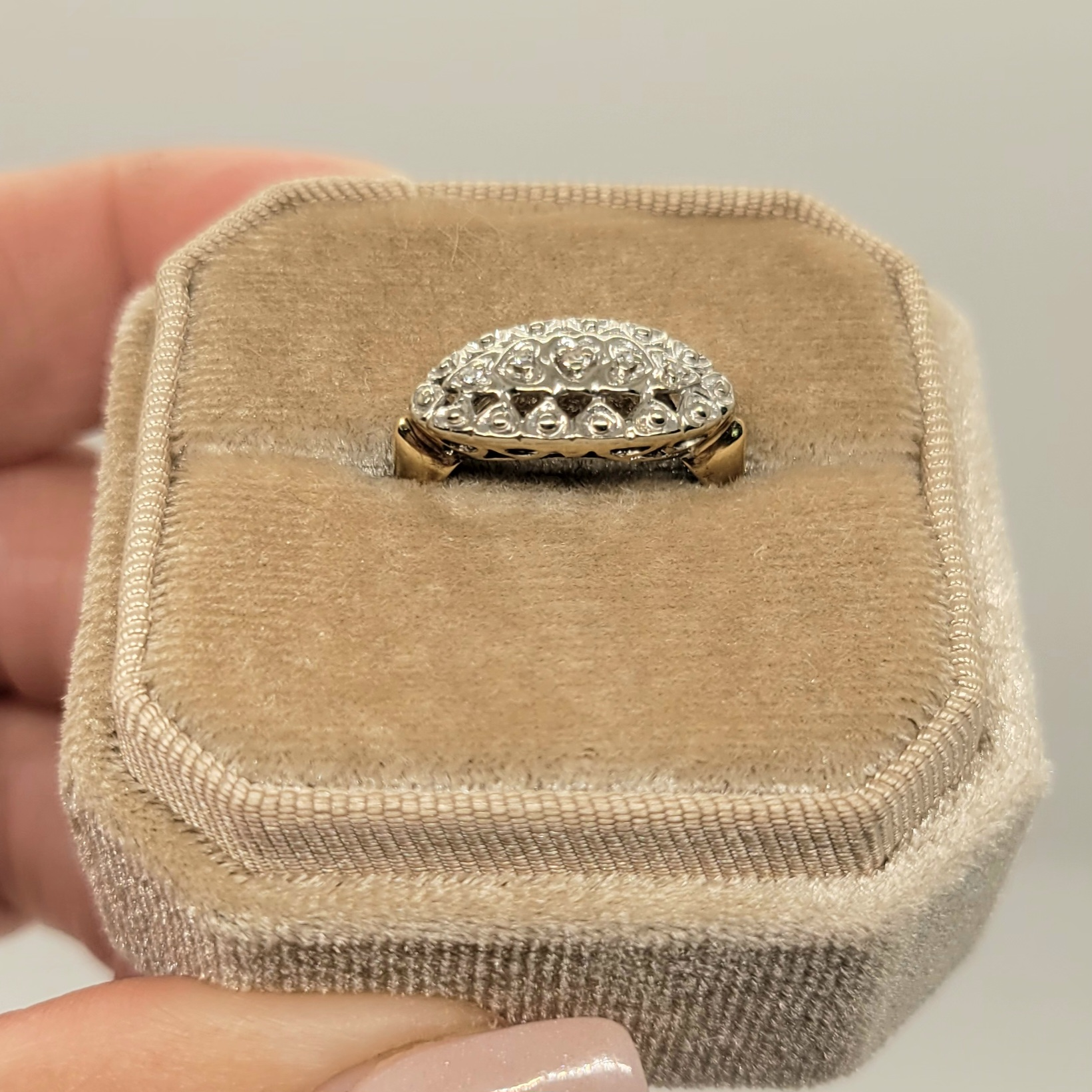 Vintage Diamond 10K Yellow Gold Ring