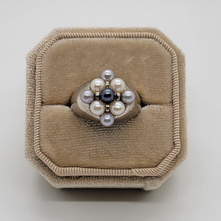 Vintage Pearl Sterling Silver Ring