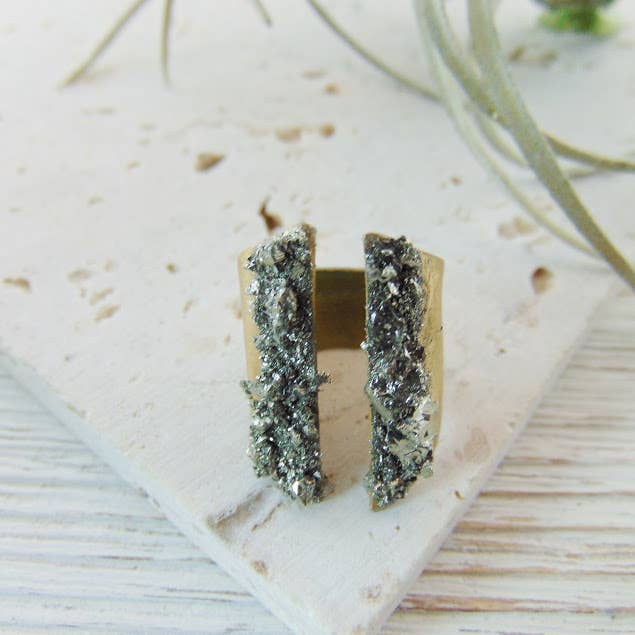 Pyrite Mineral Ring