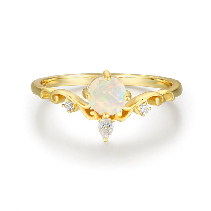 Sunrise Opal Ring - 10K/14K Yellow Gold
