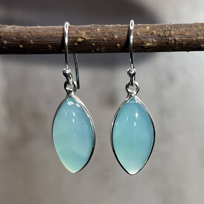 Paraiba Chalcedony Earring Sterling Silver