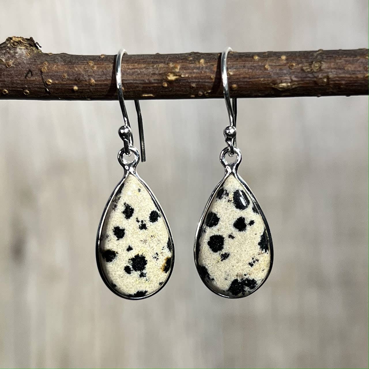 Dalmatian Earrings Sterling Silver